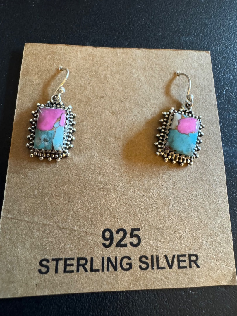 Cotton Candy drop earrings