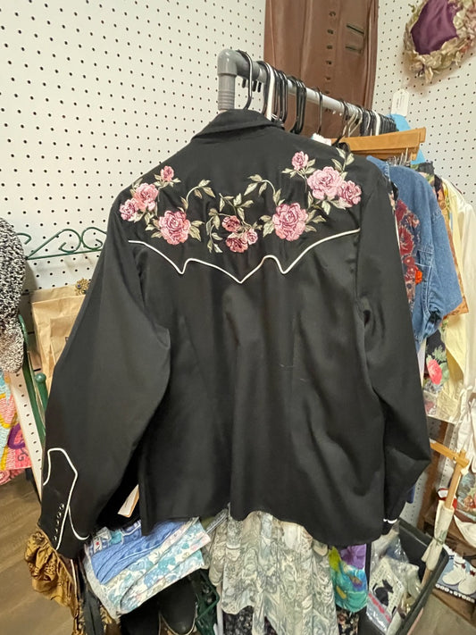 Roper embroidered Western shirt, size 1X