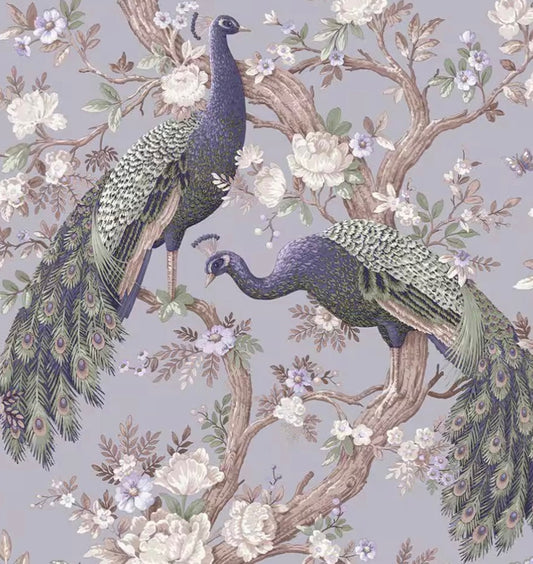 Laura Ashley peacock wallpaper
