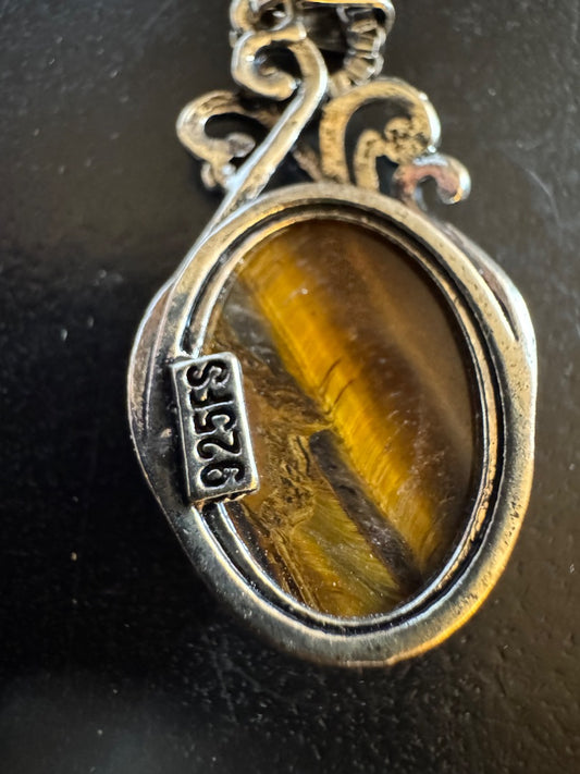 Tigers Eye 925FS necklace