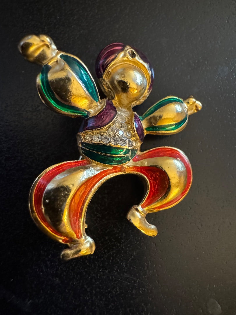 Dancing Genie brooch