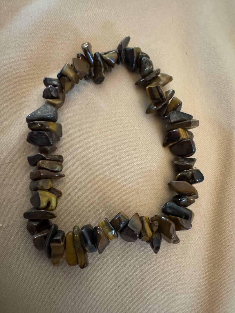 Tigers eye chip? stretchy bracelet