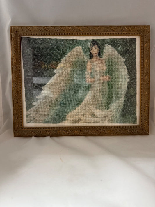 Counted cross stitch angel picture, Medium