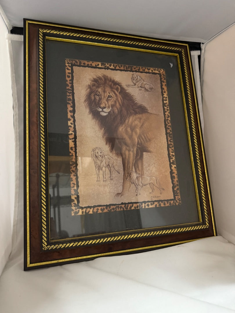 Lion painting, Medium