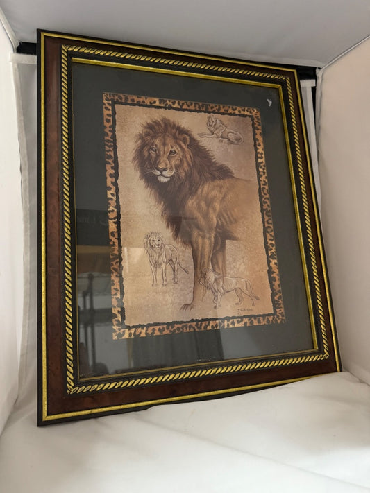 Lion painting, Medium