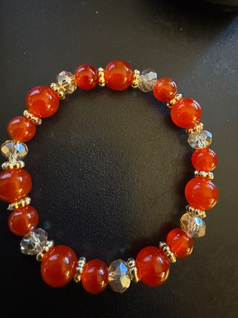 Orange AB stretchy bracelet
