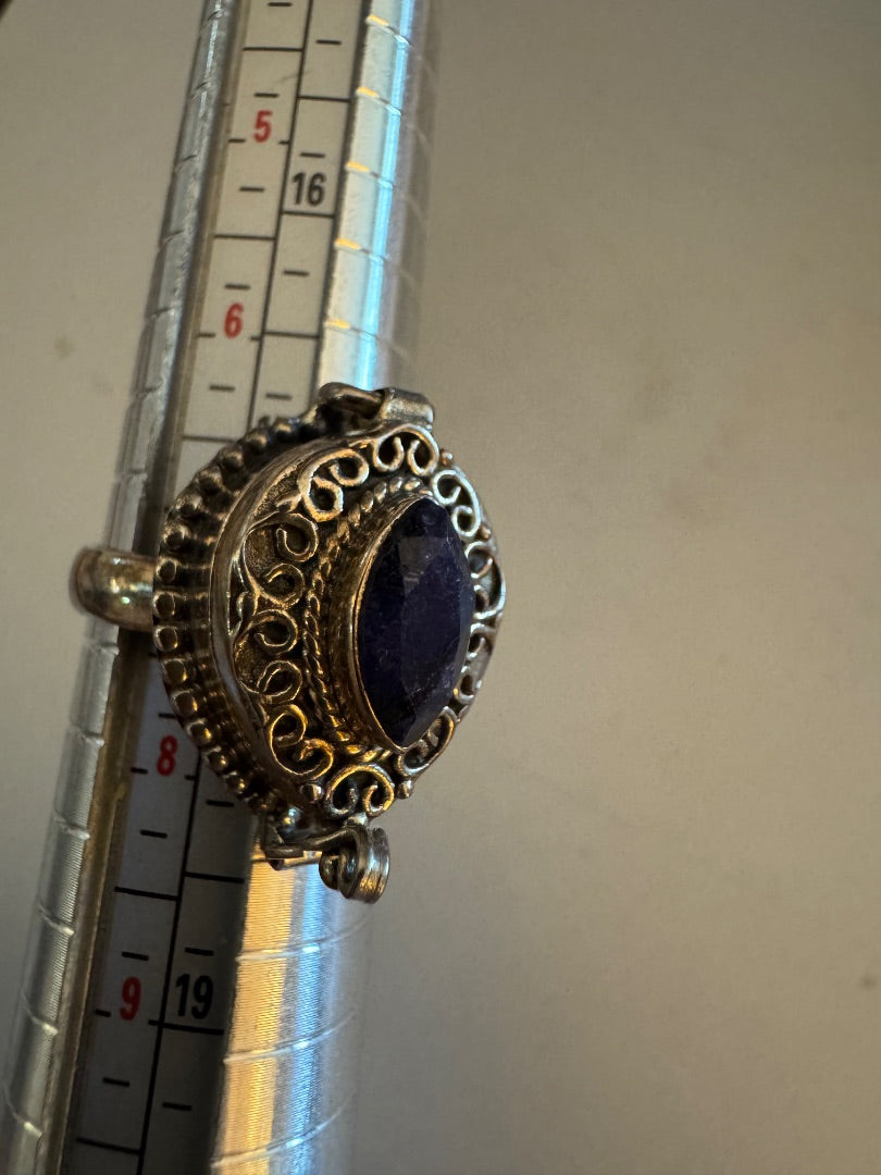 Purple 925 stamped poison ring 7