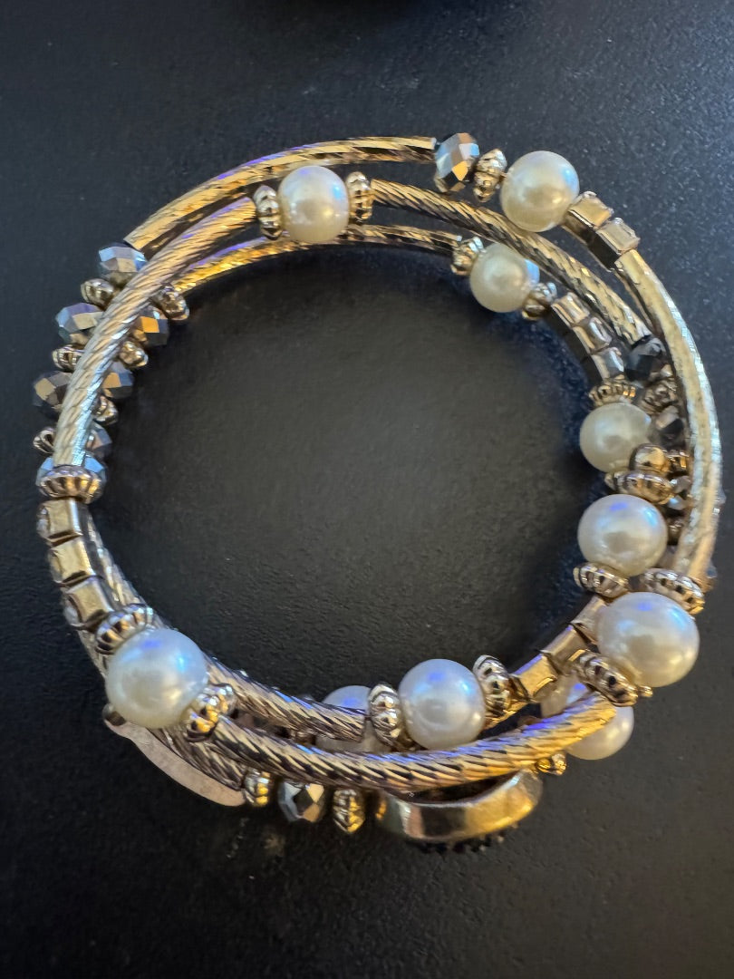 Natasha coil AB druzy bracelet