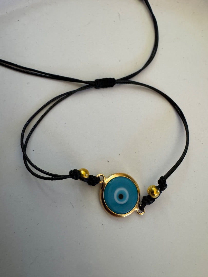 Evil Eye black cord bracelet