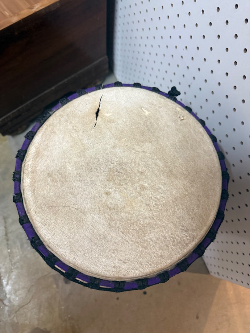 Orange African made Hand Drum, XL