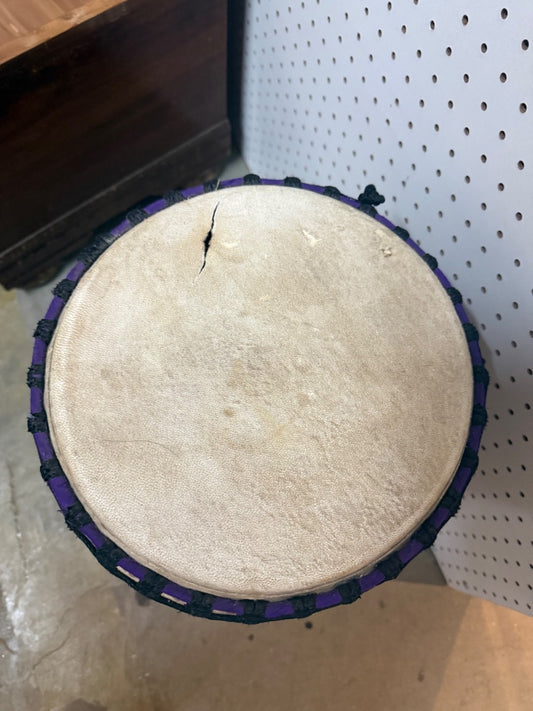 Orange African made Hand Drum, XL