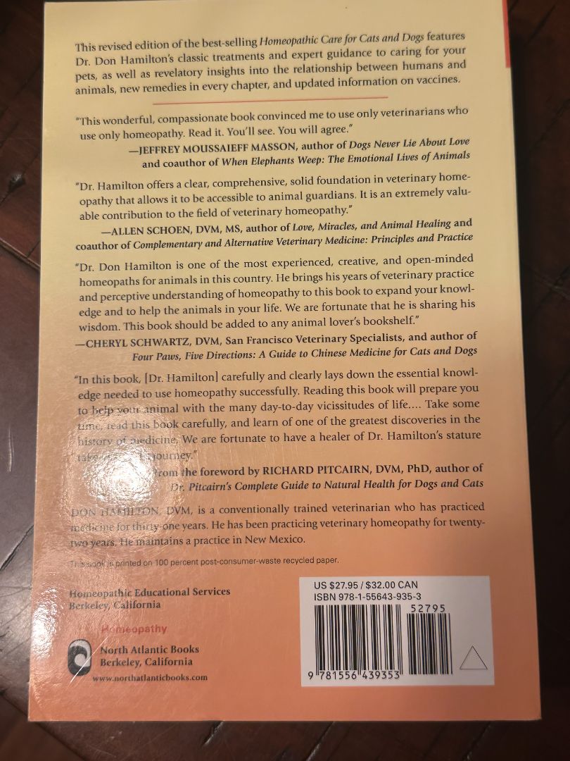 Multi-Colored Paperback Homeopathic Care for Cats and Dogs, 10 x 7 x 2