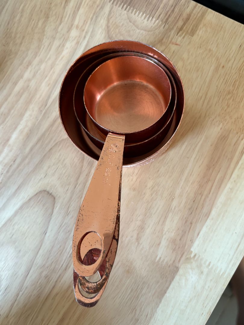 Copper measuring cup set