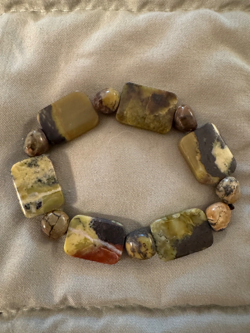 Rectangle stone stretchy bracelet