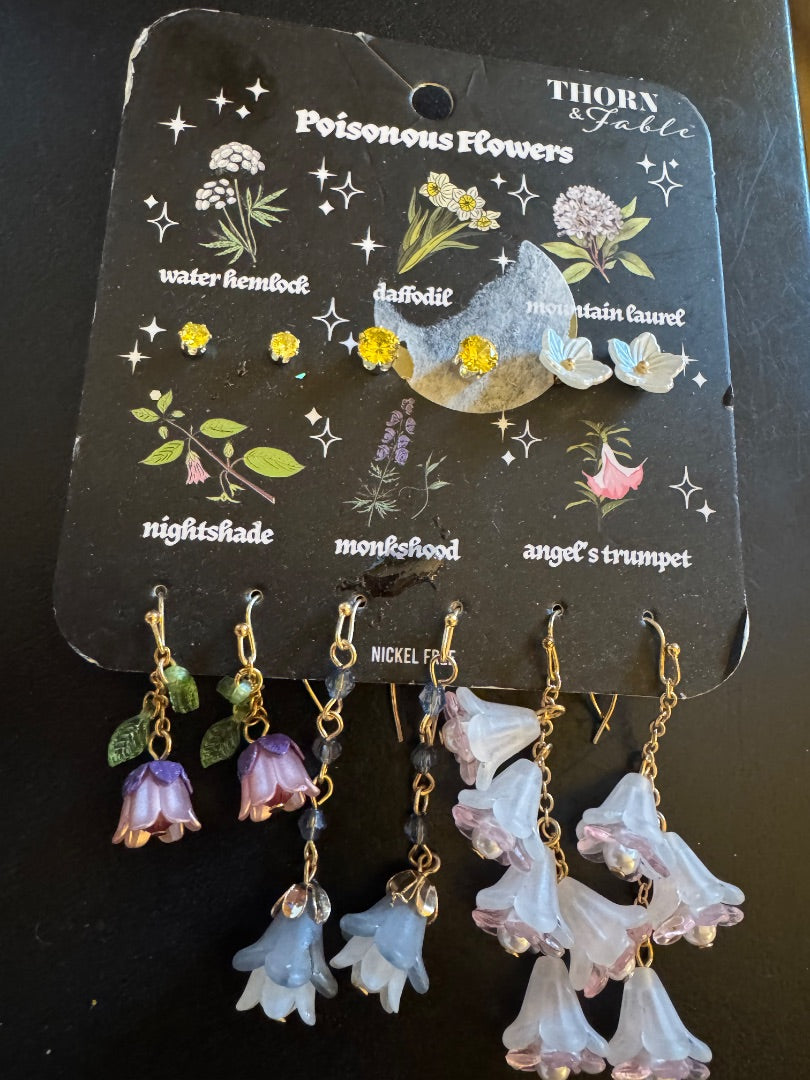 Thorn and Fable Poisonous Flowers earrings