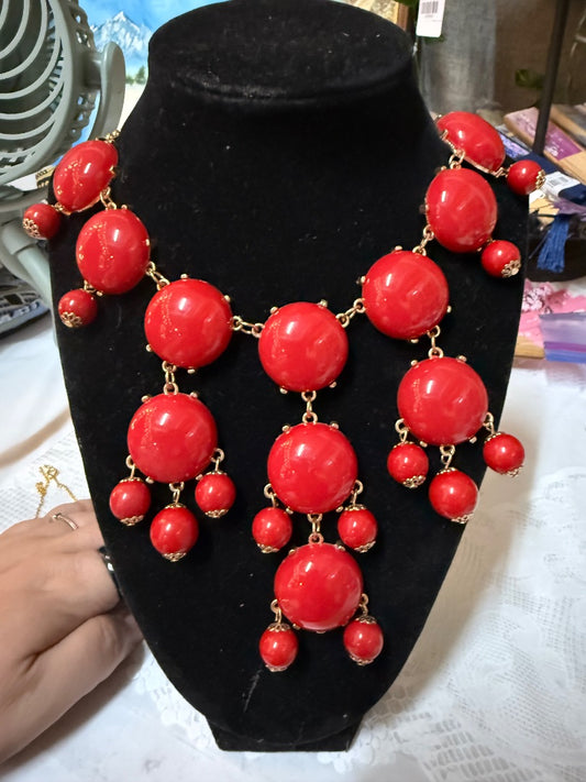 Red J Crew Necklace