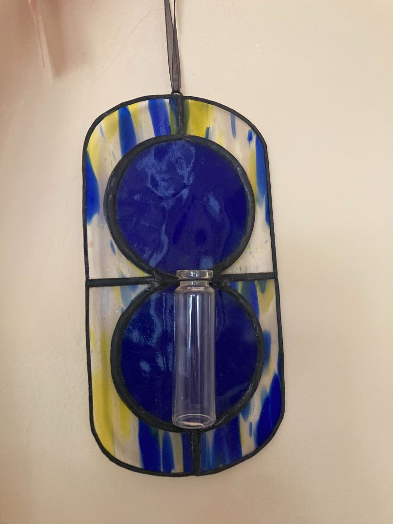 blue Stained glass plant propagation station
