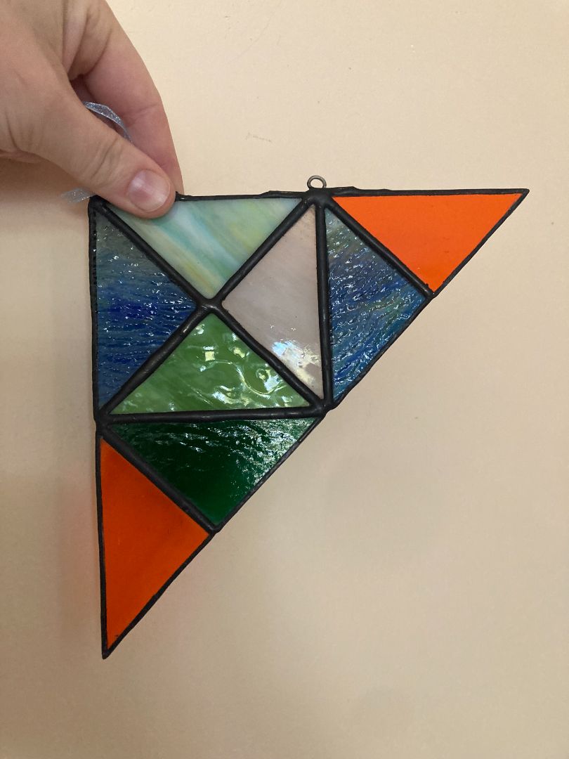 multi Stained Glass Corner Hanging mini Patchwork