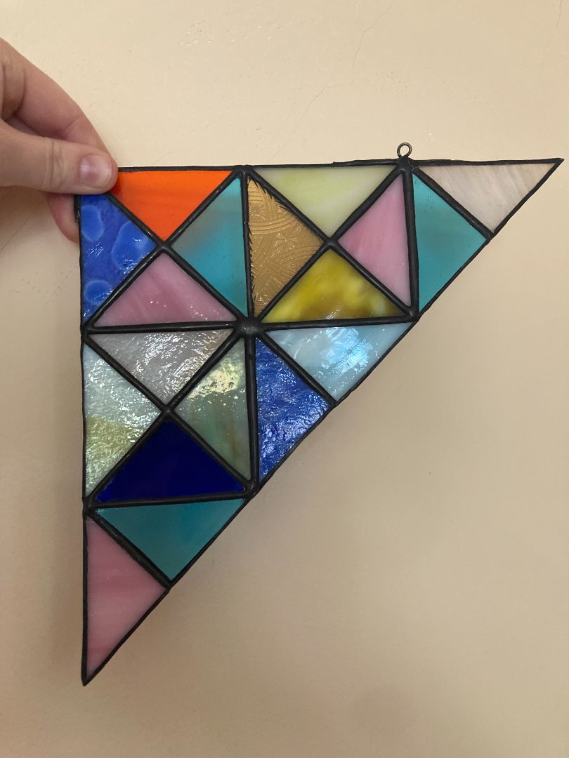 multi Stained Glass Corner Hanging Patchwork