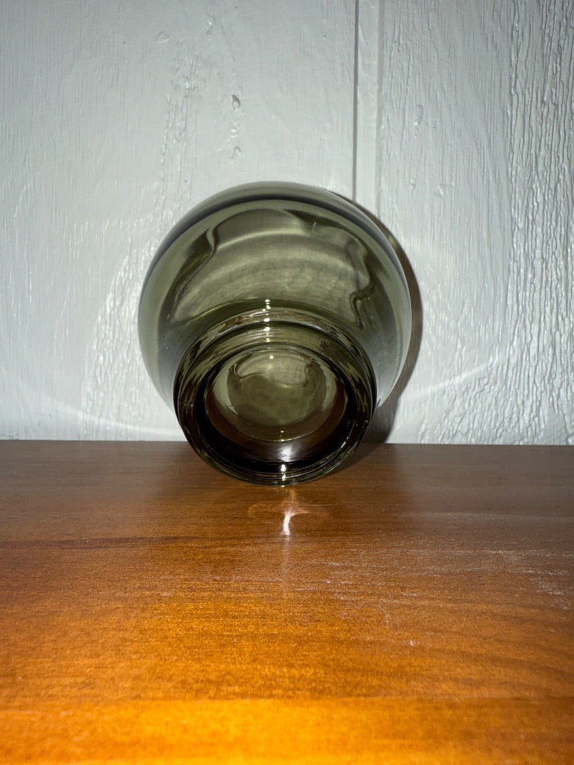 Smoke Viking Glass Viking Epic Rose Bowl Smoke, 4” tall, 4” across