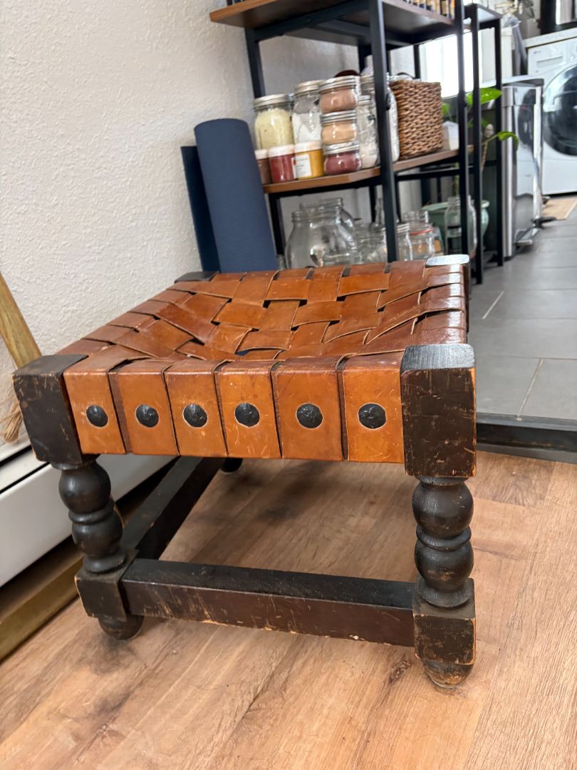 Vintage leather stool