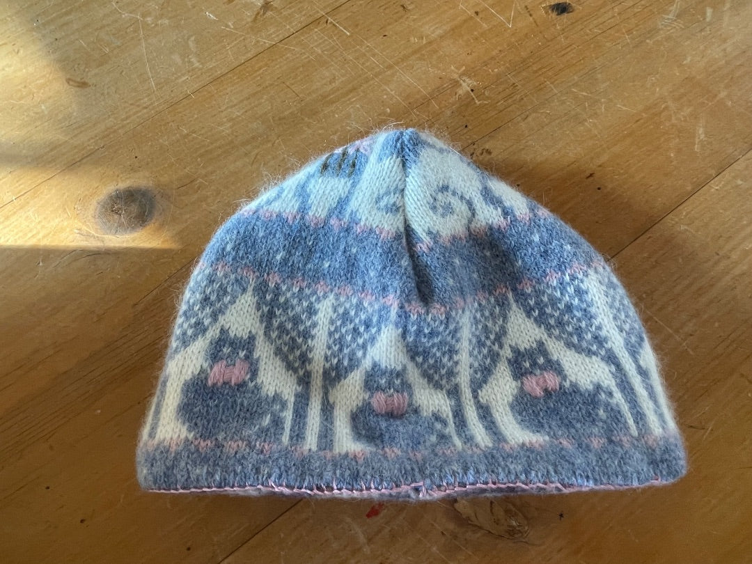 Cat hat handmade from vintage sweater