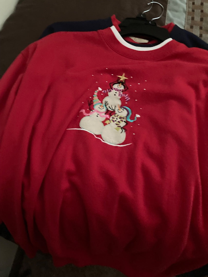 Sweatshirt Snowmen Lg