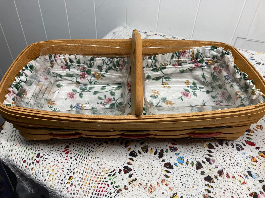 Longaberger basket 14x8 w divider