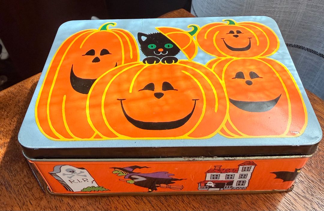 Vintage Halloween Tin Box