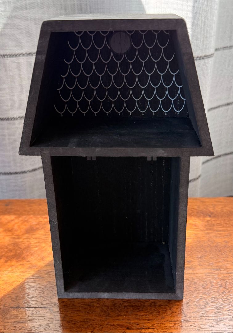 Wood Hanted House Shelf