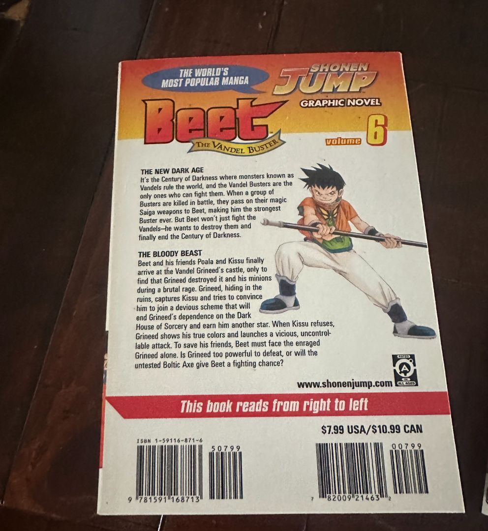 Beet the Vandel Buster Vol 6 Manga, 8 x 4 x 1
