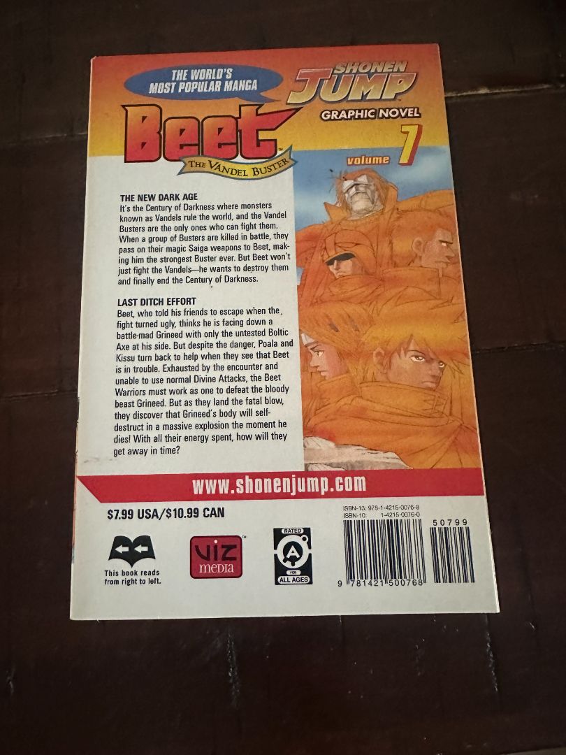 Paperback Beet the Vandel Buster Vol 7 Manga, 8 x 4 x 1