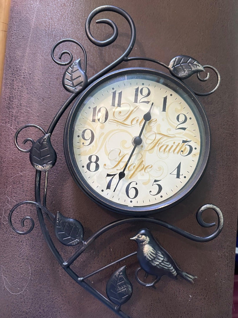 Bronze Metal Wall Clock, 10x6