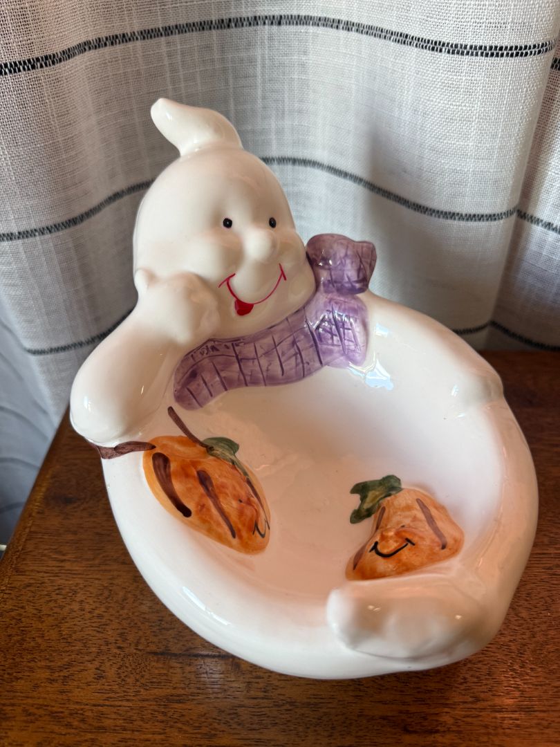 Vintage Ghost Candle Dish