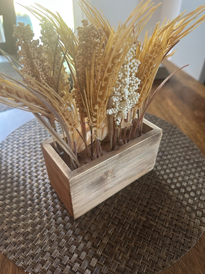Boho style wheat deco