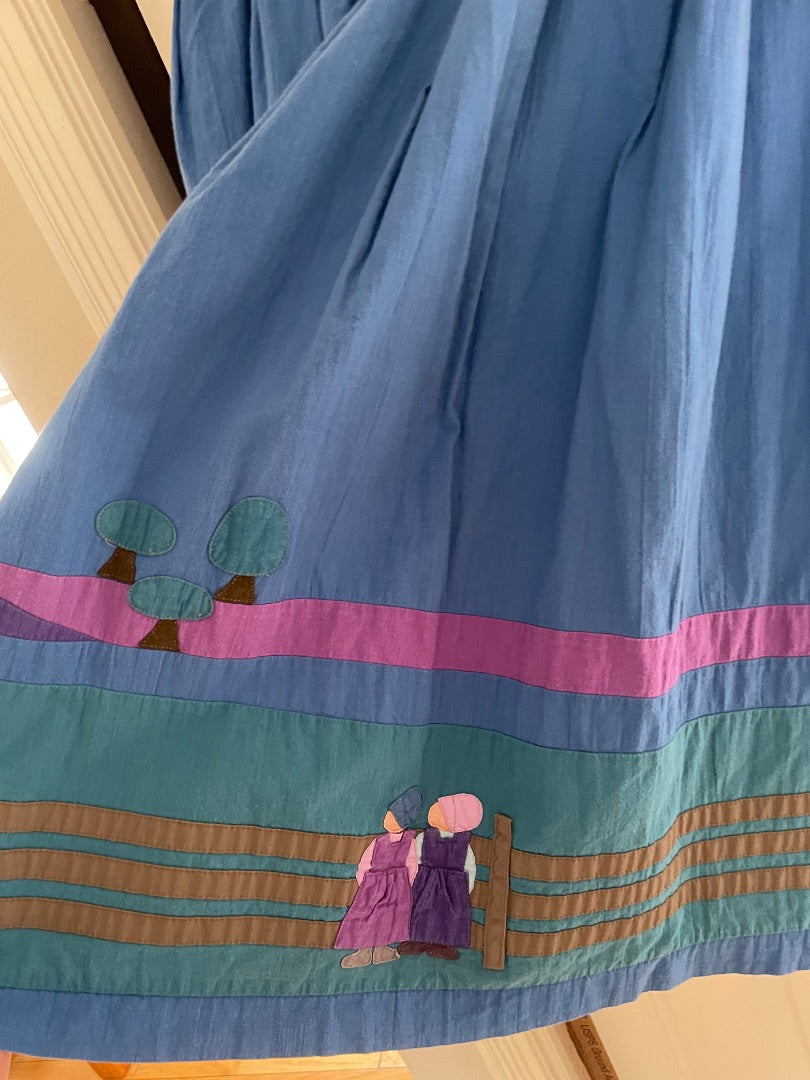 Vintage patch pattern skirt, L/XL