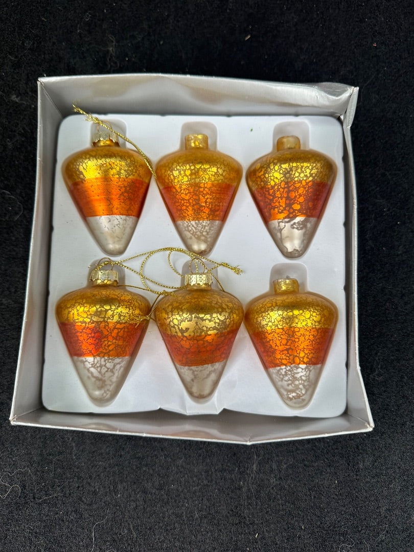 Halloween candy corn ornaments small