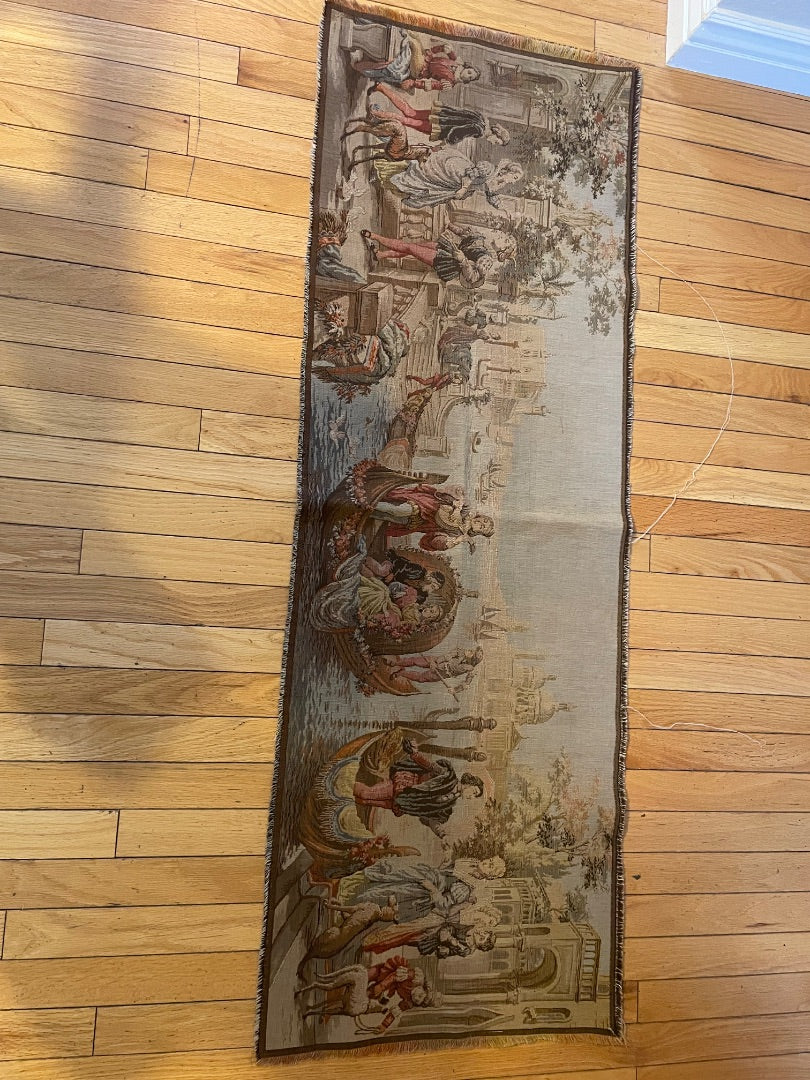 Vintage tapestry with Venice scene