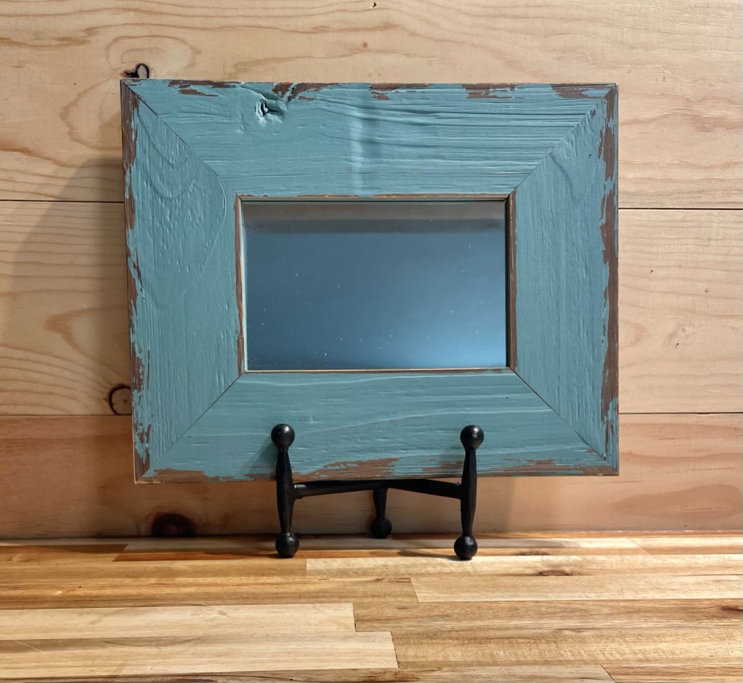 Aqua Small Mirror, 8 1/2" (t) x 10 1/2" (h)