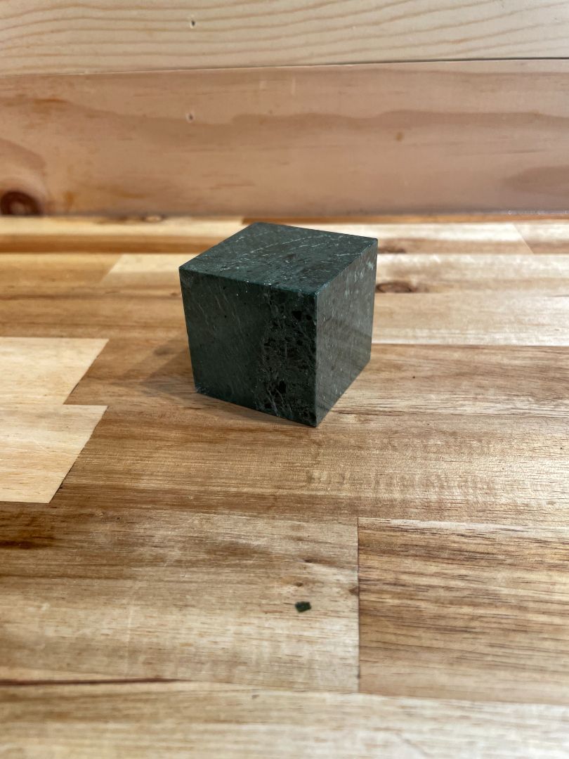 Green Marble Cube, 1 5/8"