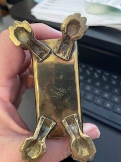 Vtg Brass Letter Holder
