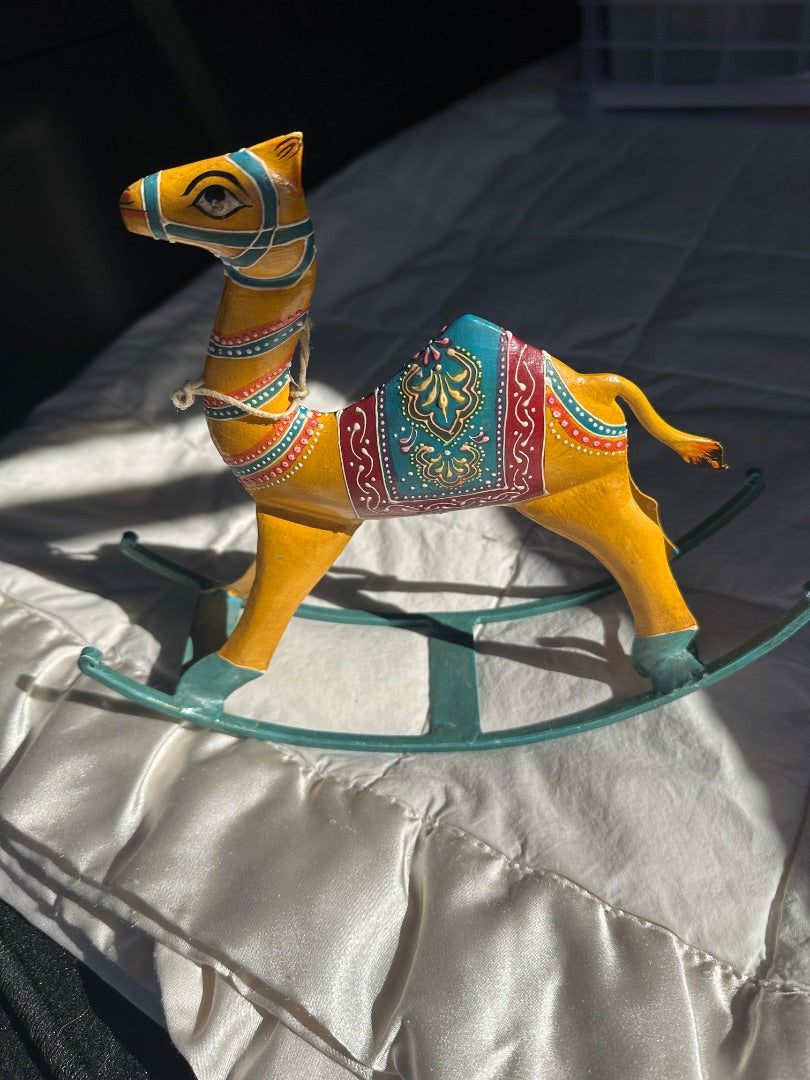 Metal camel painted