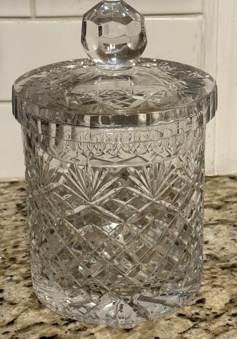 Crystal Poland Lead Crystal Biscuit Jar