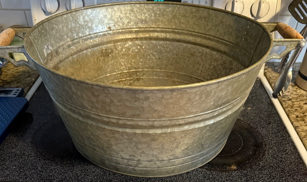 Galvanized tub