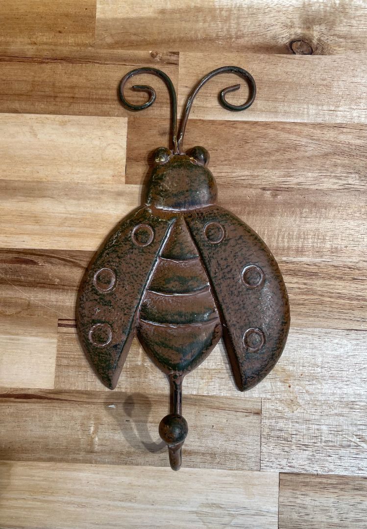 Cast Iron Lady Bug Wall Hook
