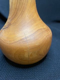 Vtg Wood Vase