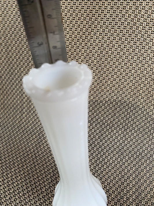 white Carr Lowry Carr-Lowry Ribbed Vase, 8.5