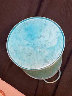 Teal Metal Planter