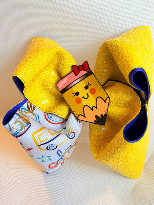 3” sequin ribbon boutique bow
