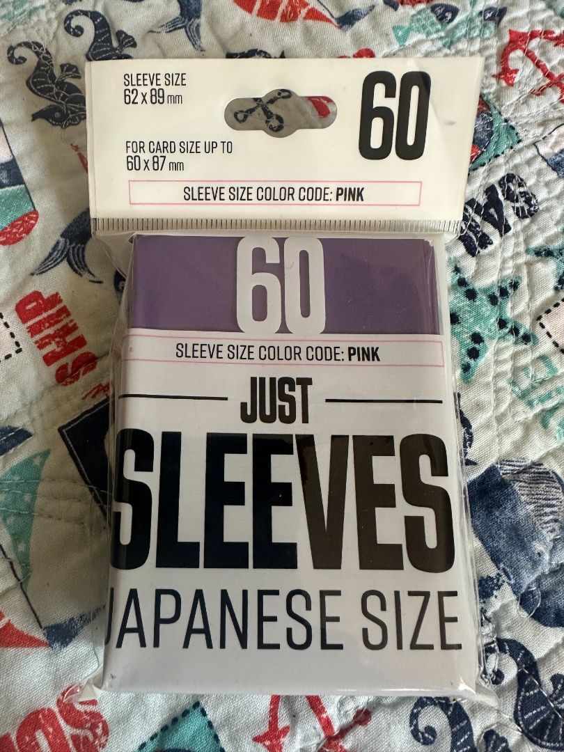 Purple Japanese Size Card Sleeves, 4 x 2 x 1